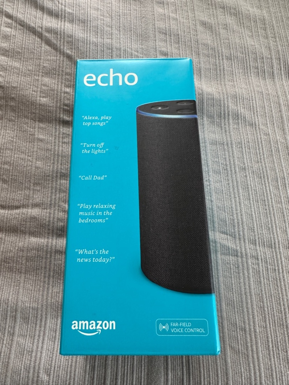 Amazon Echo (2nd Gen) Box - Teal Blue Packaging